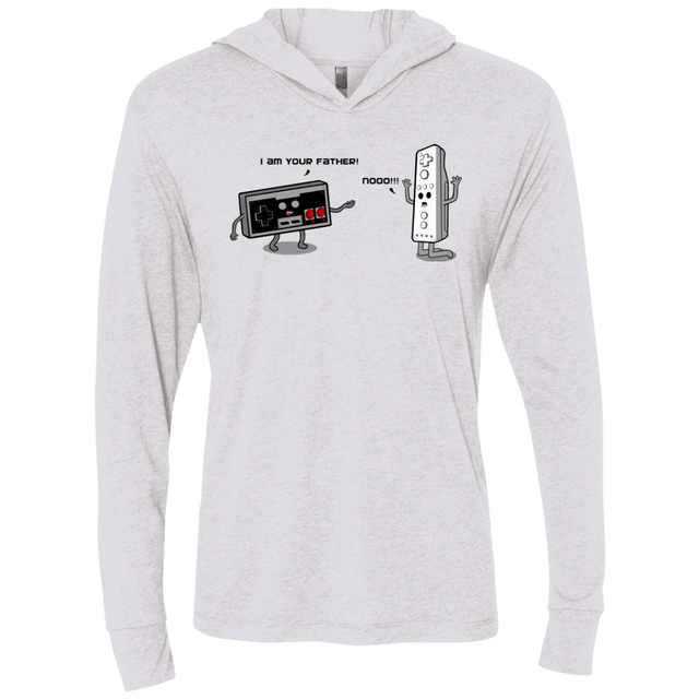 T-Shirts Heather White / X-Small I am your father NES Triblend Long Sleeve Hoodie Tee