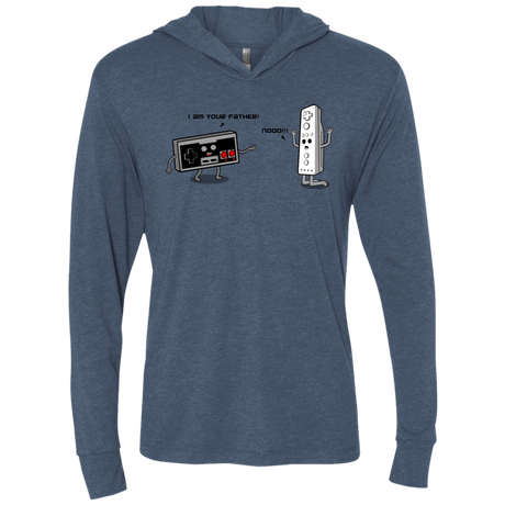 T-Shirts Indigo / X-Small I am your father NES Triblend Long Sleeve Hoodie Tee