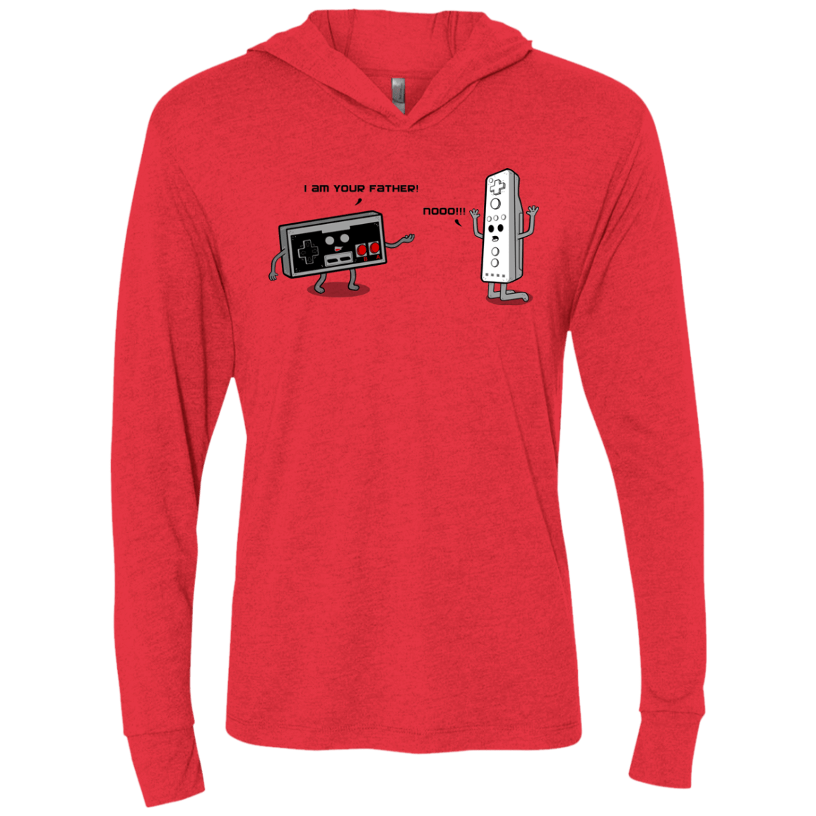 T-Shirts Vintage Red / X-Small I am your father NES Triblend Long Sleeve Hoodie Tee