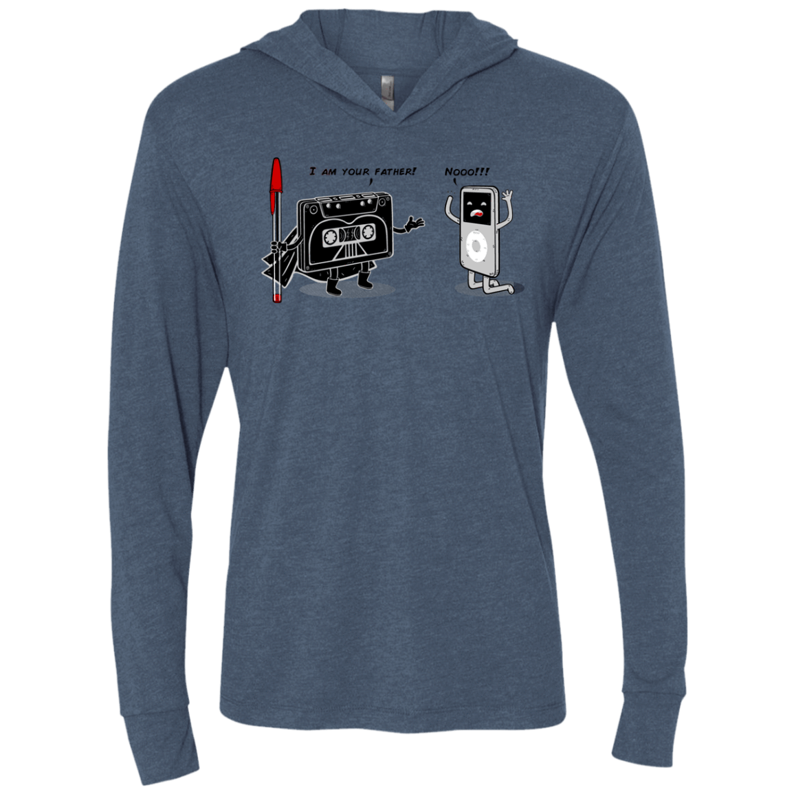 T-Shirts Indigo / X-Small I Am Your Father Triblend Long Sleeve Hoodie Tee