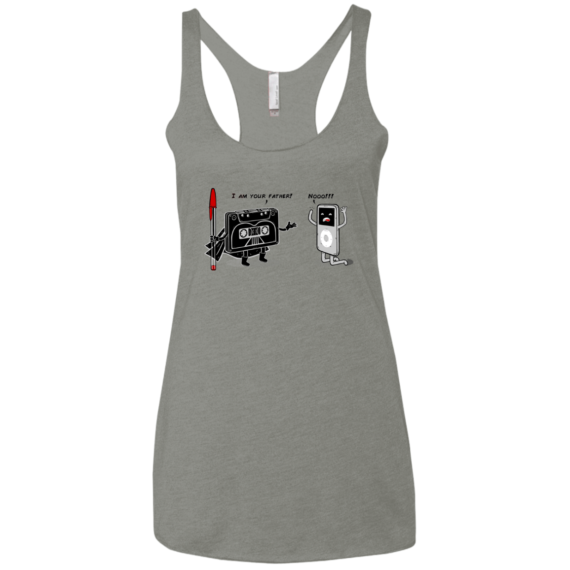 T-Shirts Venetian Grey / X-Small I Am Your Father Women's Triblend Racerback Tank