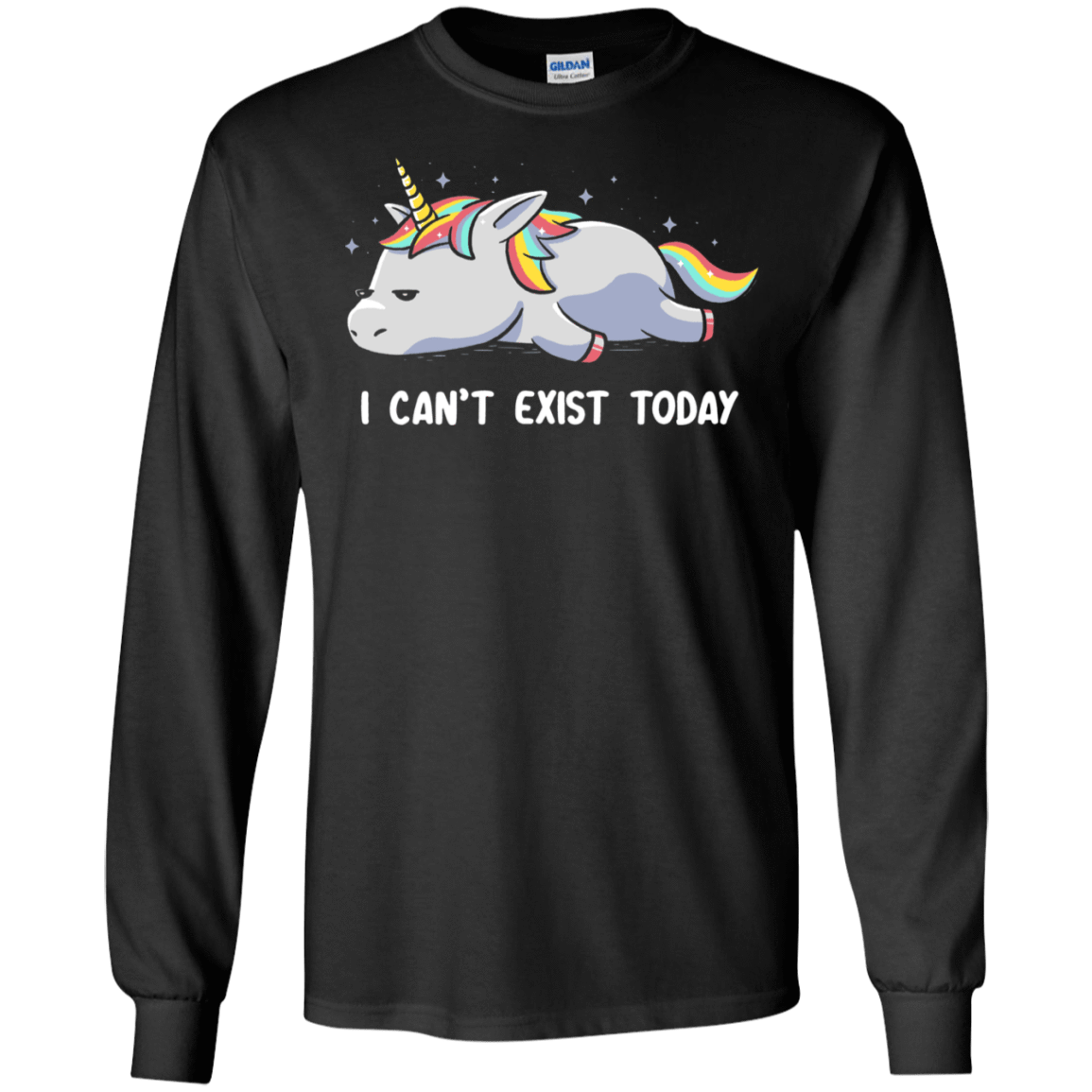 T-Shirts Black / S I Can't Exist Today Men's Long Sleeve T-Shirt