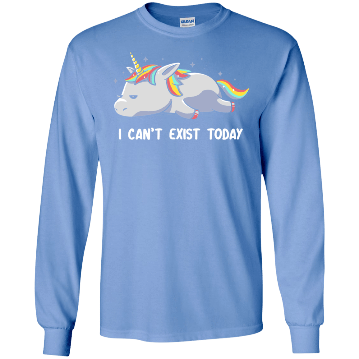 T-Shirts Carolina Blue / S I Can't Exist Today Men's Long Sleeve T-Shirt