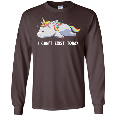 T-Shirts Dark Chocolate / S I Can't Exist Today Men's Long Sleeve T-Shirt