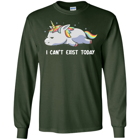 T-Shirts Forest Green / S I Can't Exist Today Men's Long Sleeve T-Shirt