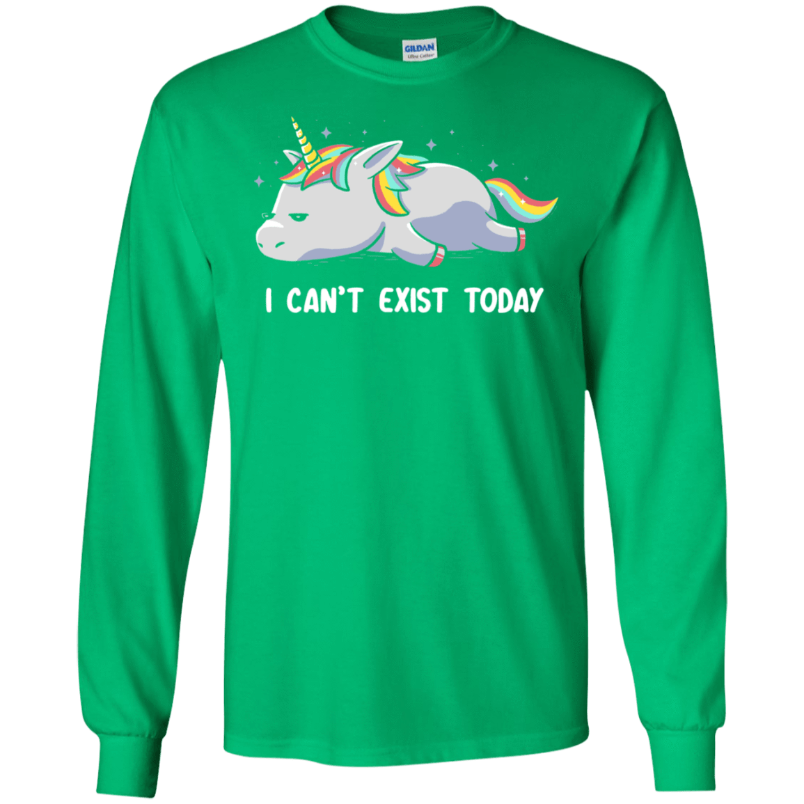 T-Shirts Irish Green / S I Can't Exist Today Men's Long Sleeve T-Shirt