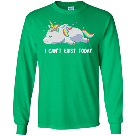 T-Shirts Irish Green / S I Can't Exist Today Men's Long Sleeve T-Shirt