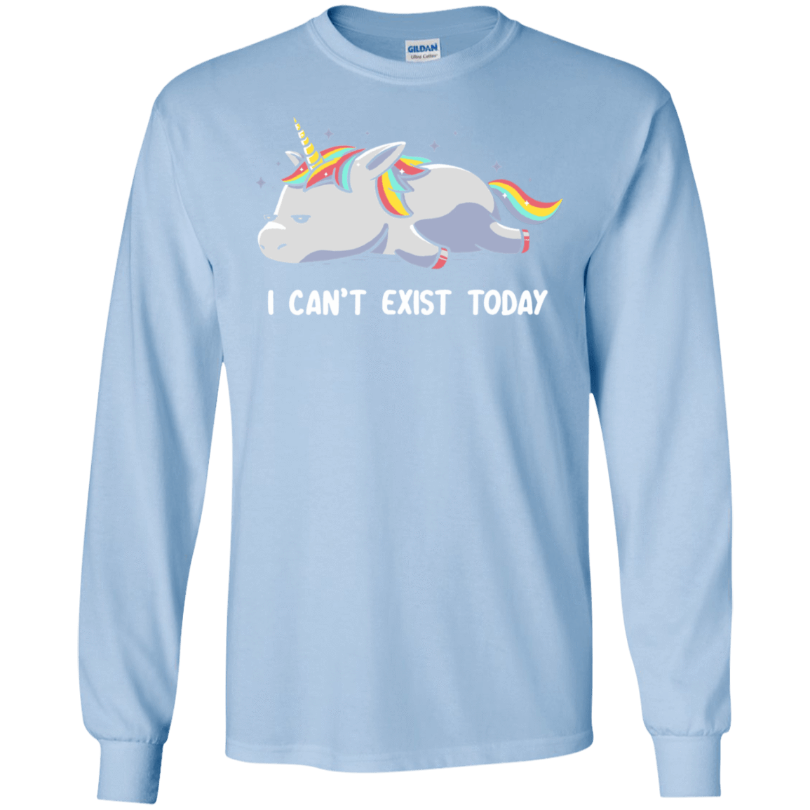 T-Shirts Light Blue / S I Can't Exist Today Men's Long Sleeve T-Shirt