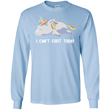 T-Shirts Light Blue / S I Can't Exist Today Men's Long Sleeve T-Shirt