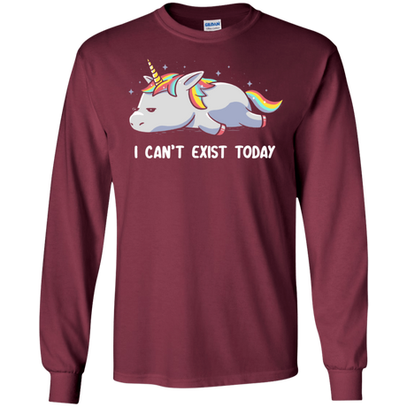 T-Shirts Maroon / S I Can't Exist Today Men's Long Sleeve T-Shirt