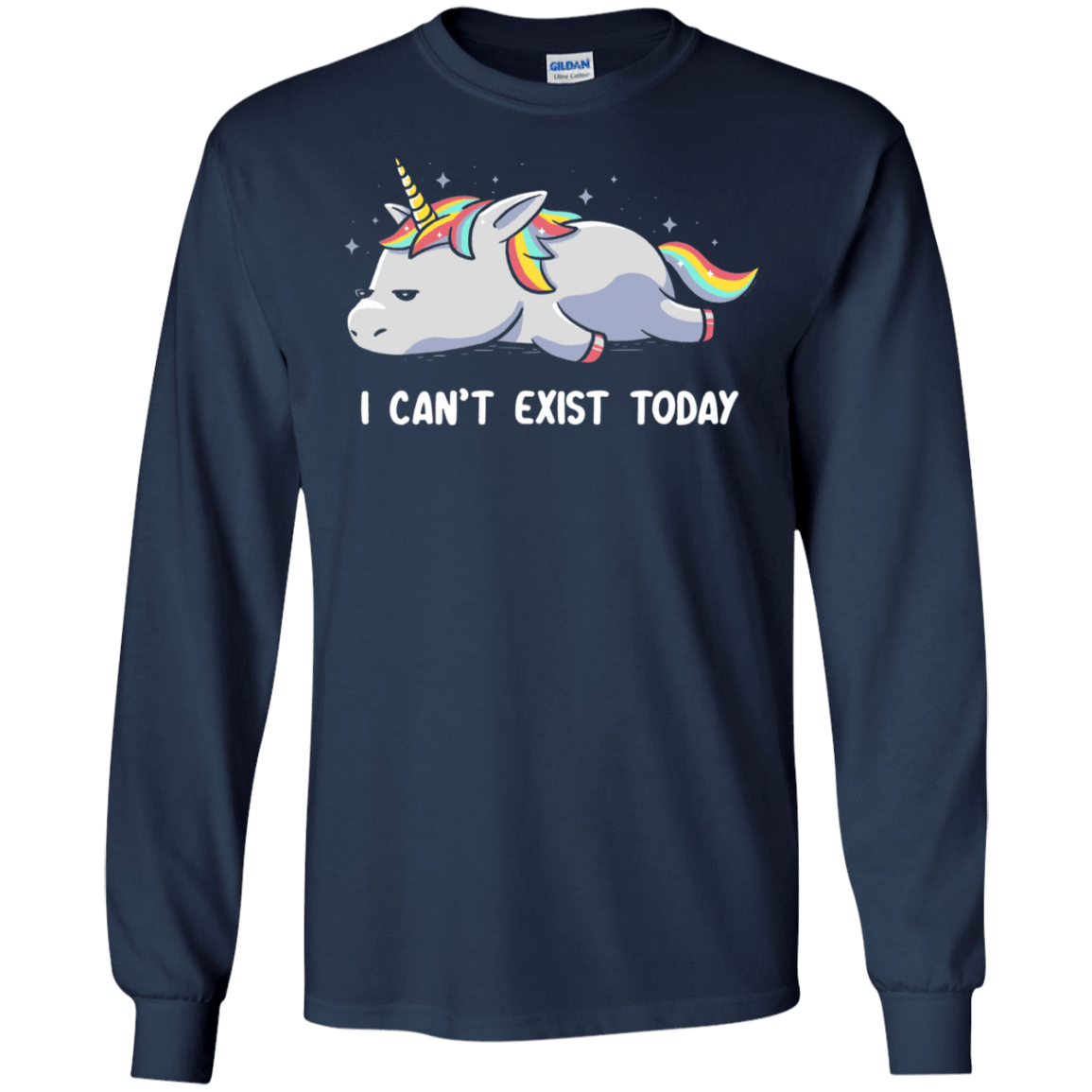 T-Shirts Navy / S I Can't Exist Today Men's Long Sleeve T-Shirt