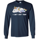 T-Shirts Navy / S I Can't Exist Today Men's Long Sleeve T-Shirt