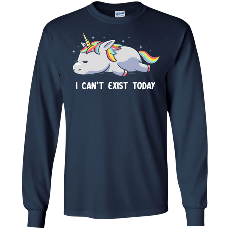 T-Shirts Navy / S I Can't Exist Today Men's Long Sleeve T-Shirt