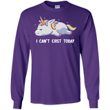 T-Shirts Purple / S I Can't Exist Today Men's Long Sleeve T-Shirt