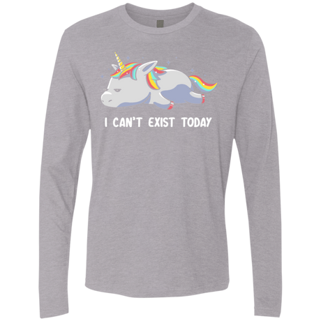 T-Shirts Heather Grey / S I Can't Exist Today Men's Premium Long Sleeve