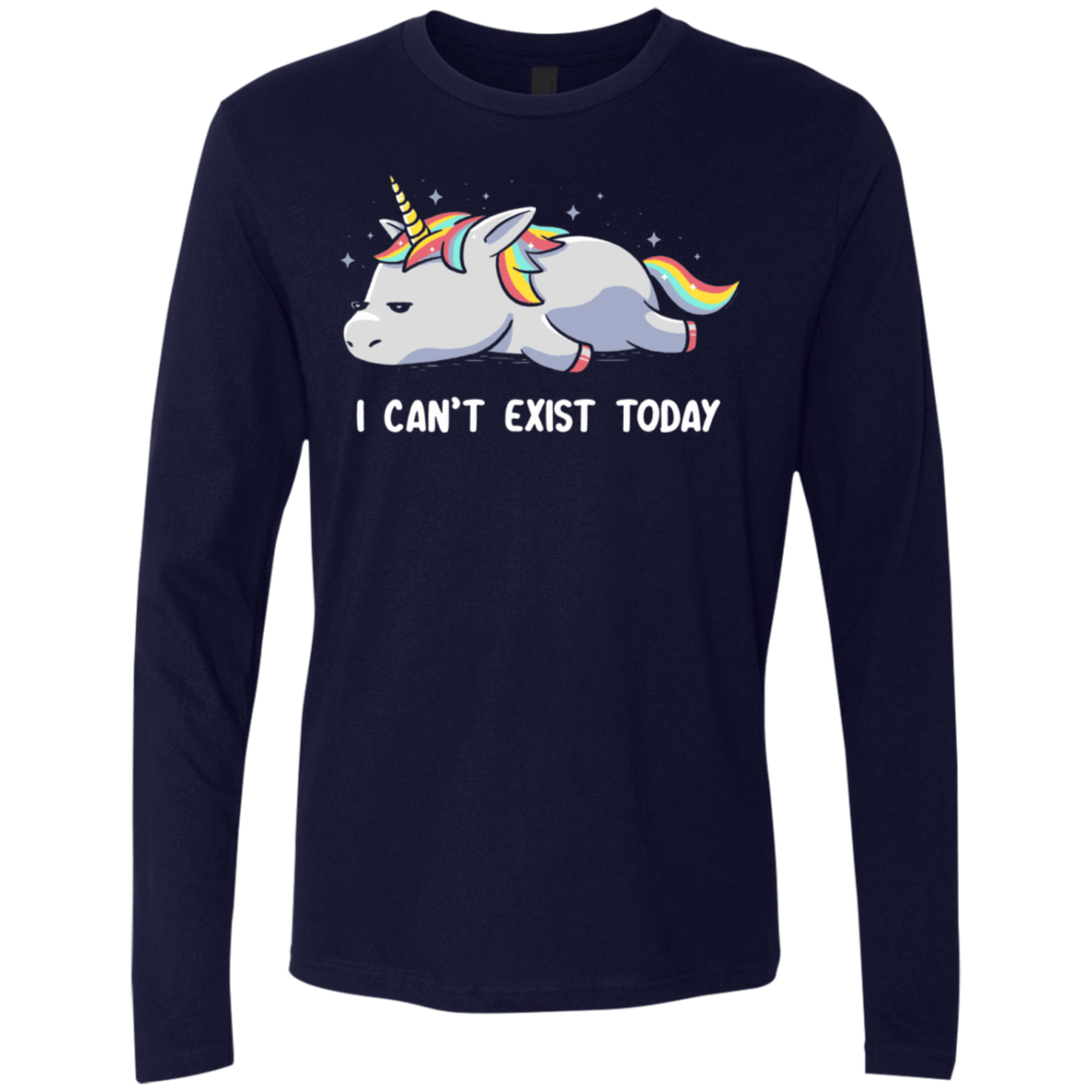 T-Shirts Midnight Navy / S I Can't Exist Today Men's Premium Long Sleeve