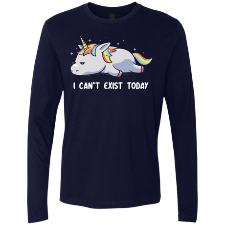 T-Shirts Midnight Navy / S I Can't Exist Today Men's Premium Long Sleeve
