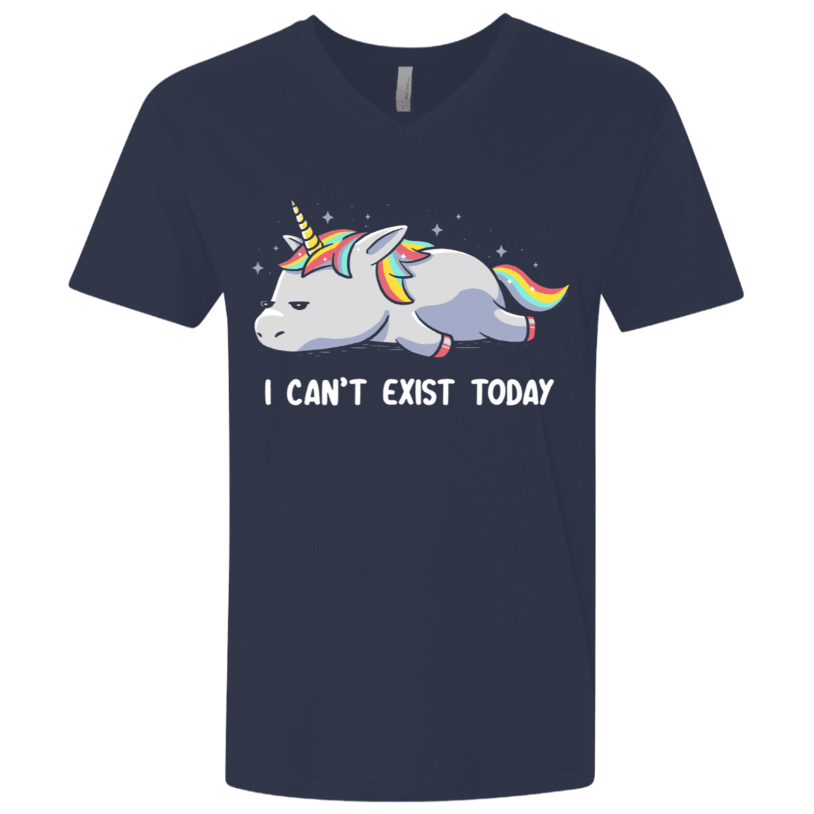 T-Shirts Midnight Navy / X-Small I Can't Exist Today Men's Premium V-Neck