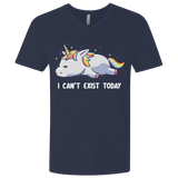 T-Shirts Midnight Navy / X-Small I Can't Exist Today Men's Premium V-Neck