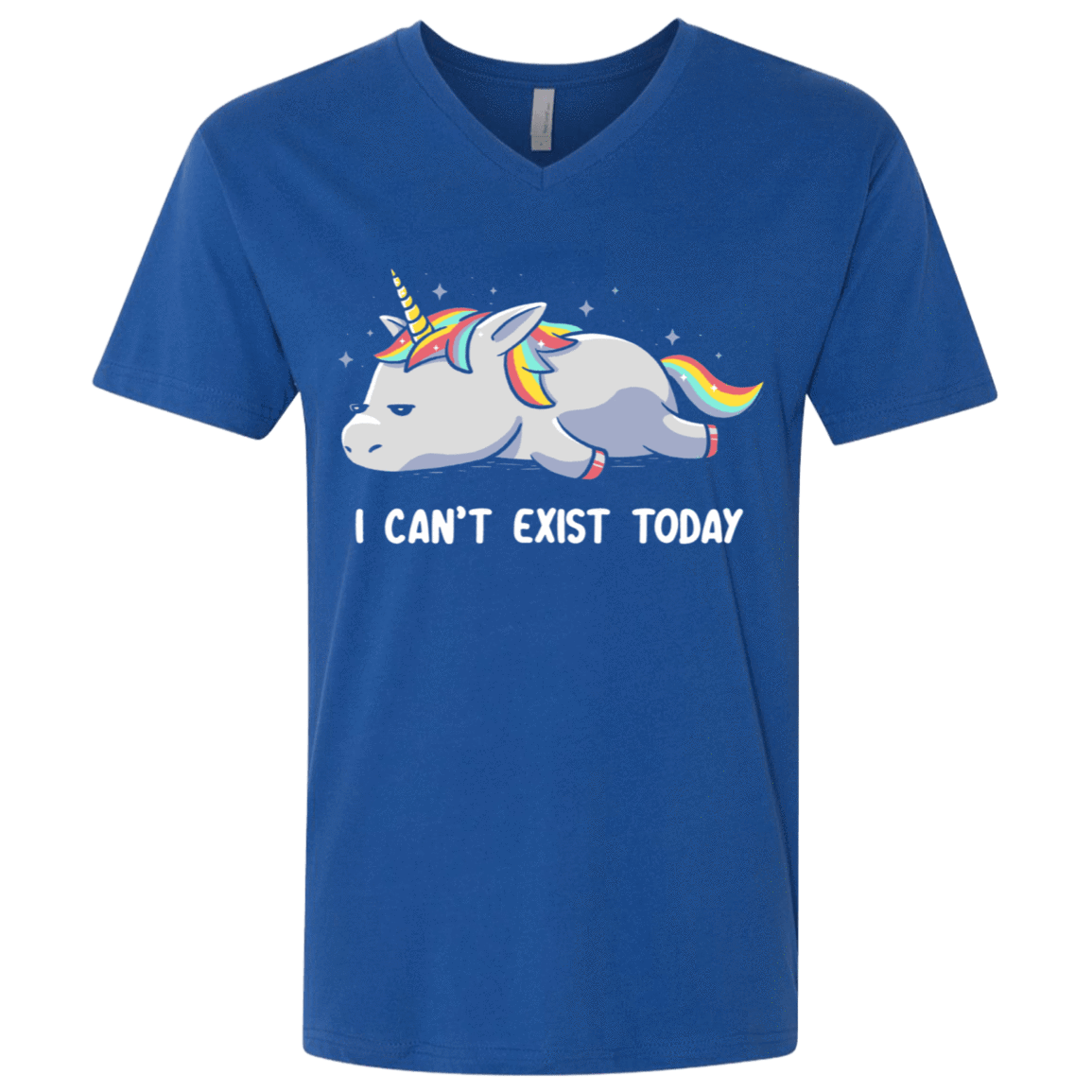 T-Shirts Royal / X-Small I Can't Exist Today Men's Premium V-Neck