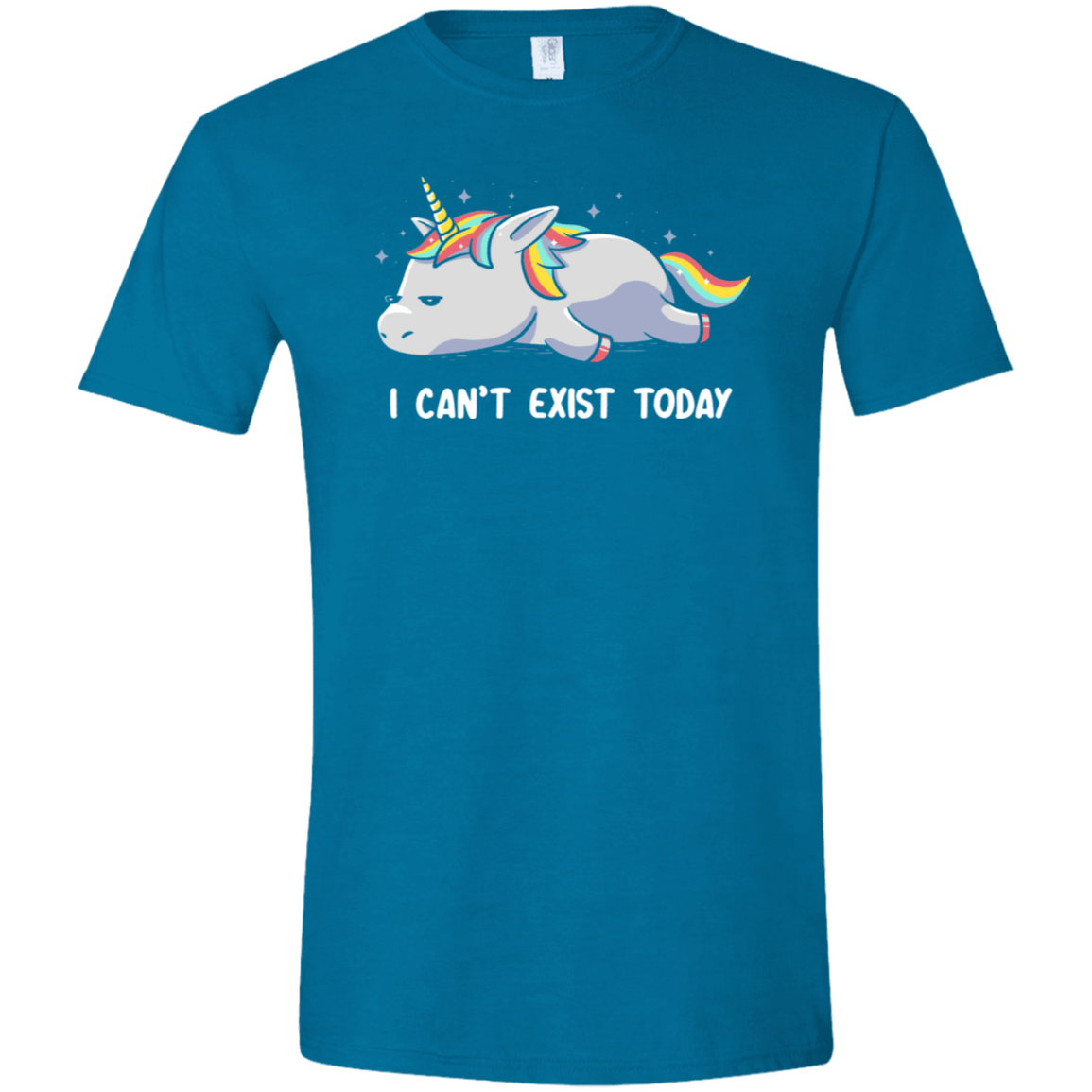 T-Shirts Antique Sapphire / S I Can't Exist Today Men's Semi-Fitted Softstyle