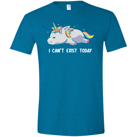 T-Shirts Antique Sapphire / S I Can't Exist Today Men's Semi-Fitted Softstyle