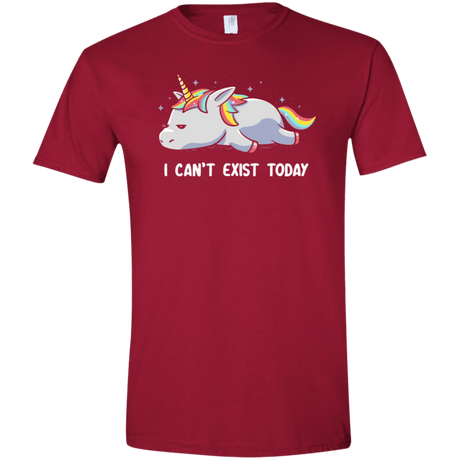 T-Shirts Cardinal Red / S I Can't Exist Today Men's Semi-Fitted Softstyle