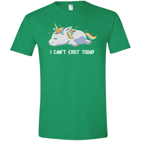 T-Shirts Heather Irish Green / S I Can't Exist Today Men's Semi-Fitted Softstyle
