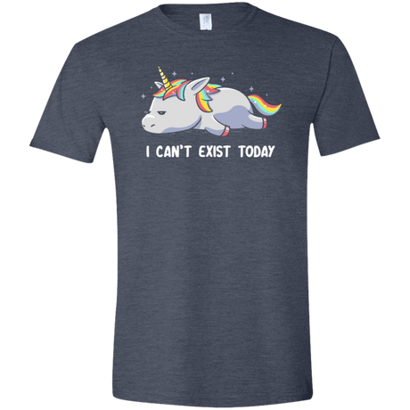 T-Shirts Heather Navy / S I Can't Exist Today Men's Semi-Fitted Softstyle