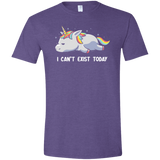 T-Shirts Heather Purple / S I Can't Exist Today Men's Semi-Fitted Softstyle