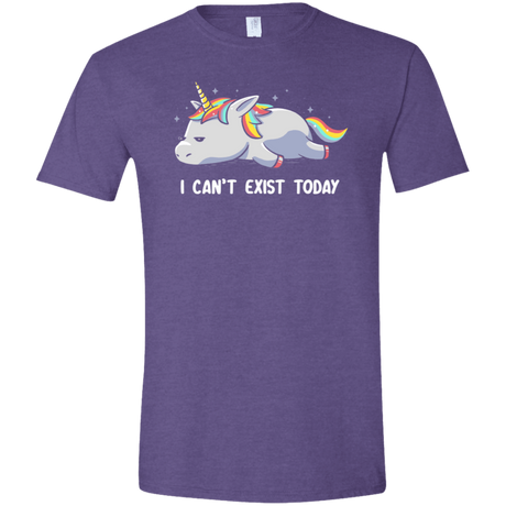 T-Shirts Heather Purple / S I Can't Exist Today Men's Semi-Fitted Softstyle