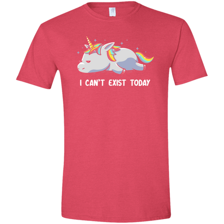 T-Shirts Heather Red / S I Can't Exist Today Men's Semi-Fitted Softstyle