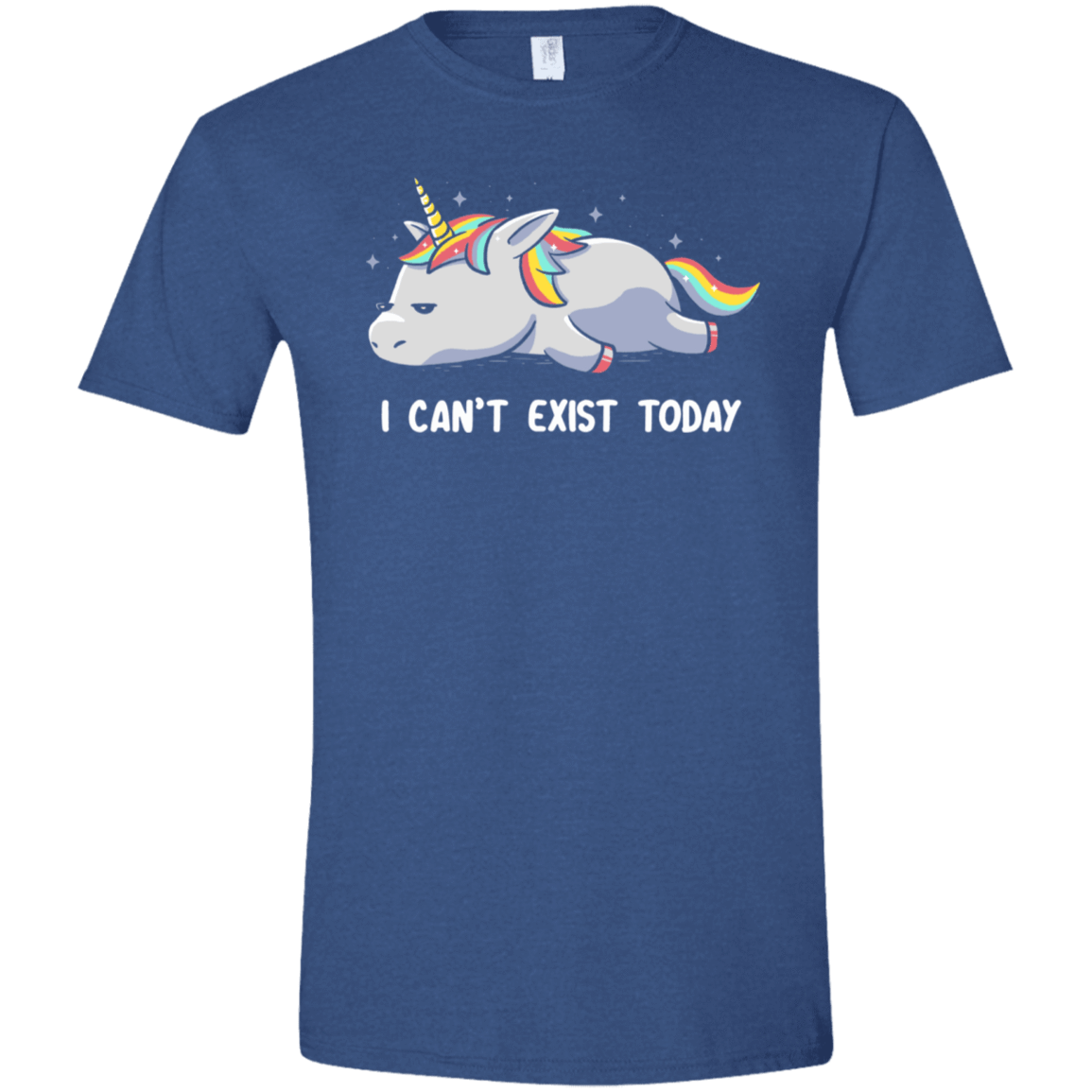 T-Shirts Heather Royal / X-Small I Can't Exist Today Men's Semi-Fitted Softstyle