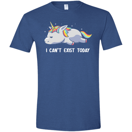 T-Shirts Heather Royal / X-Small I Can't Exist Today Men's Semi-Fitted Softstyle