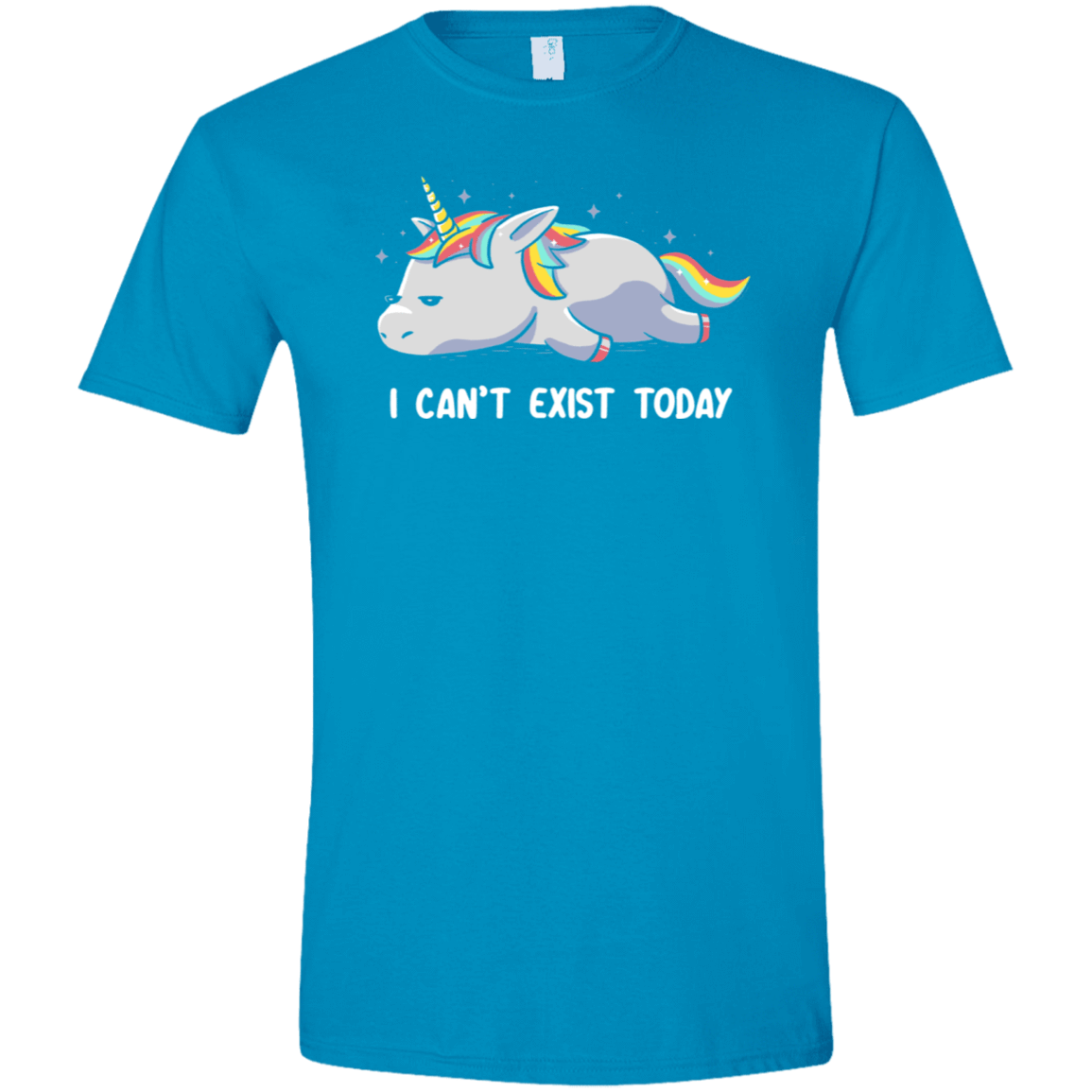 T-Shirts Sapphire / S I Can't Exist Today Men's Semi-Fitted Softstyle