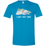 T-Shirts Sapphire / S I Can't Exist Today Men's Semi-Fitted Softstyle