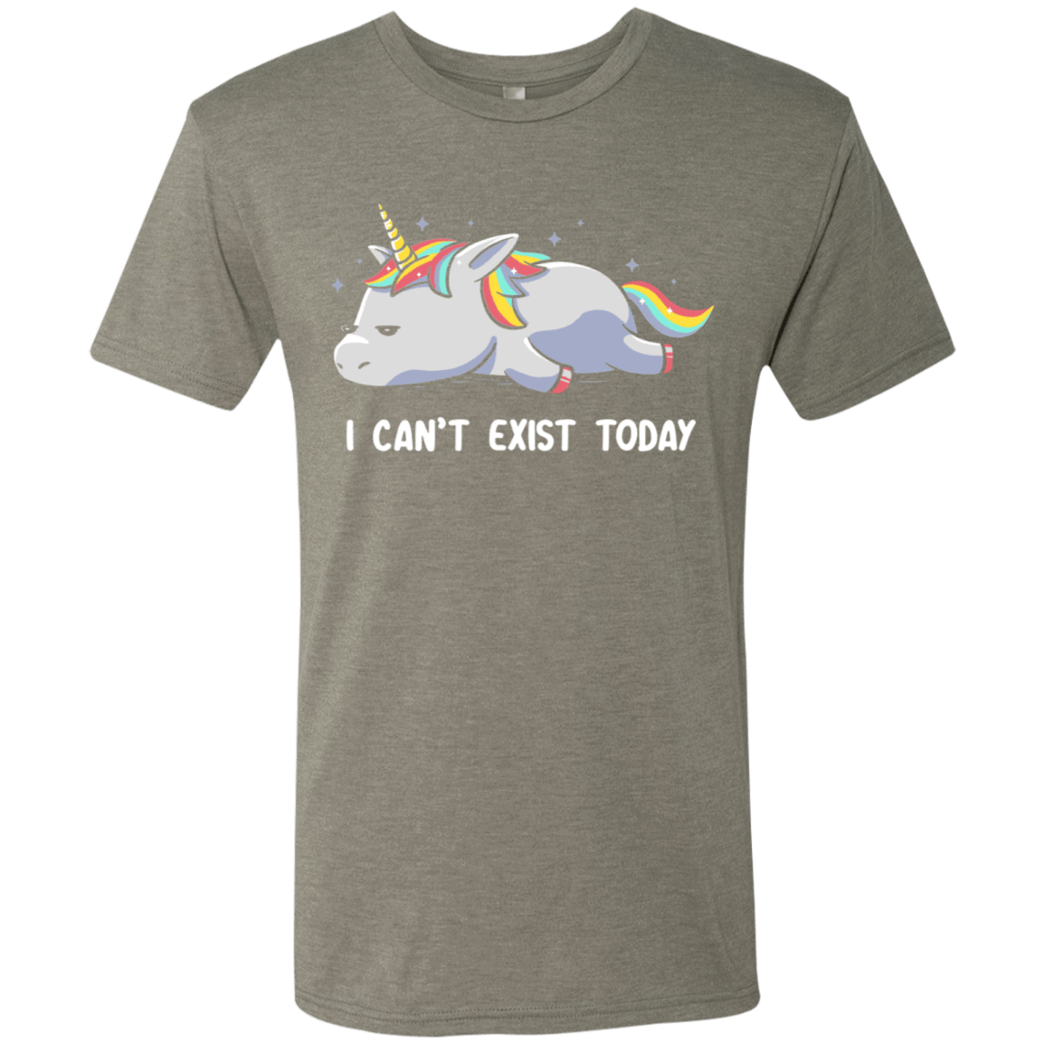 T-Shirts Venetian Grey / S I Can't Exist Today Men's Triblend T-Shirt