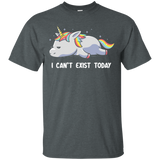 T-Shirts Dark Heather / S I Can't Exist Today T-Shirt