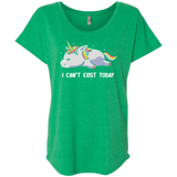 T-Shirts Envy / X-Small I Can't Exist Today Triblend Dolman Sleeve