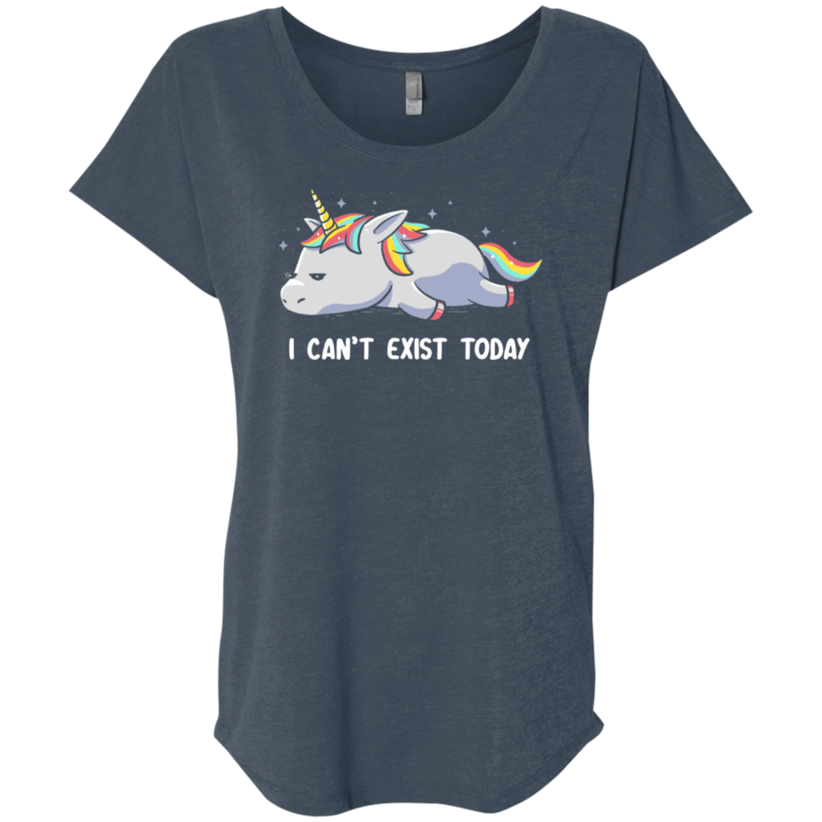 T-Shirts Indigo / X-Small I Can't Exist Today Triblend Dolman Sleeve