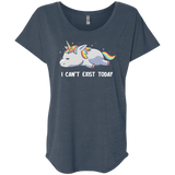 T-Shirts Indigo / X-Small I Can't Exist Today Triblend Dolman Sleeve