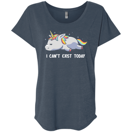 T-Shirts Indigo / X-Small I Can't Exist Today Triblend Dolman Sleeve