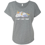 T-Shirts Premium Heather / X-Small I Can't Exist Today Triblend Dolman Sleeve