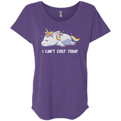 T-Shirts Purple Rush / X-Small I Can't Exist Today Triblend Dolman Sleeve