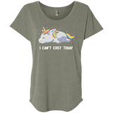 T-Shirts Venetian Grey / X-Small I Can't Exist Today Triblend Dolman Sleeve