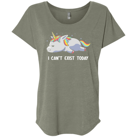 T-Shirts Venetian Grey / X-Small I Can't Exist Today Triblend Dolman Sleeve