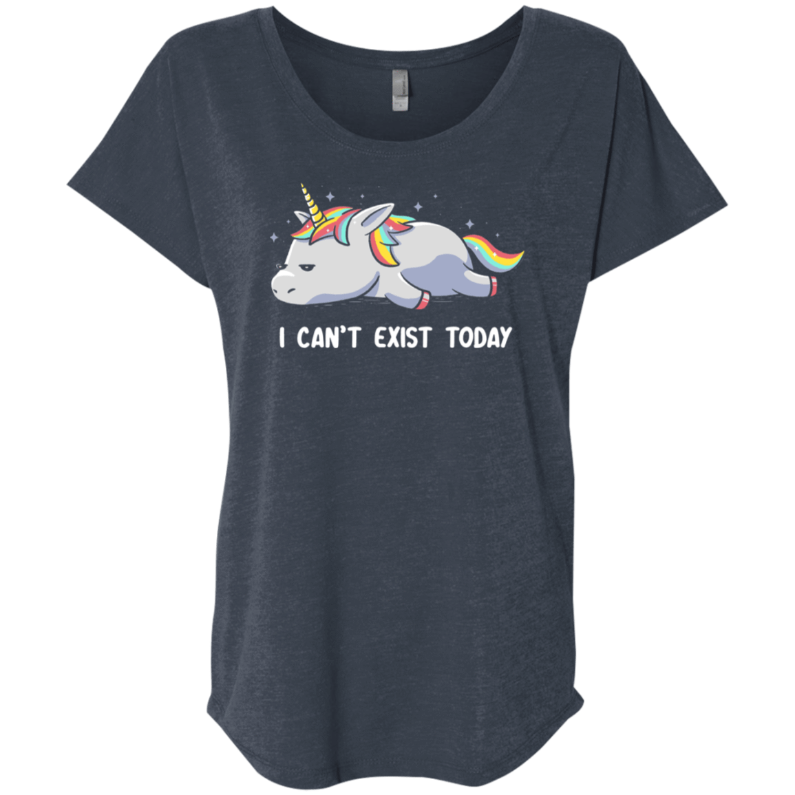 T-Shirts Vintage Navy / X-Small I Can't Exist Today Triblend Dolman Sleeve