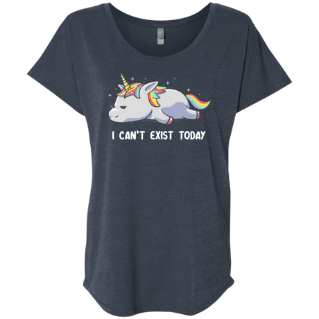 T-Shirts Vintage Navy / X-Small I Can't Exist Today Triblend Dolman Sleeve