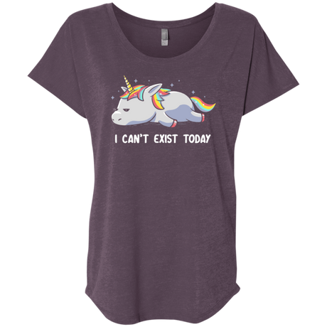 T-Shirts Vintage Purple / X-Small I Can't Exist Today Triblend Dolman Sleeve