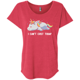 T-Shirts Vintage Red / X-Small I Can't Exist Today Triblend Dolman Sleeve